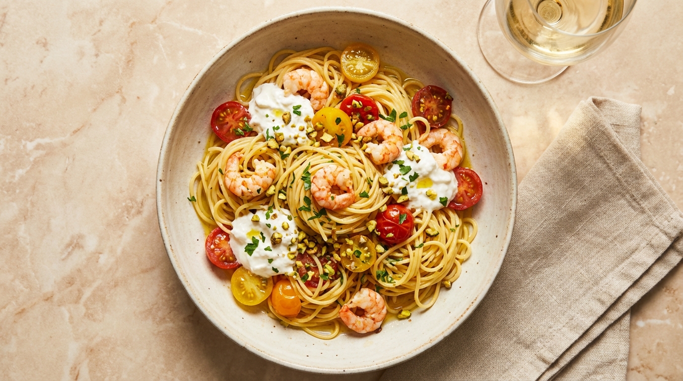 Tagliolini Scampi — handgemachte Pasta mit Scampi